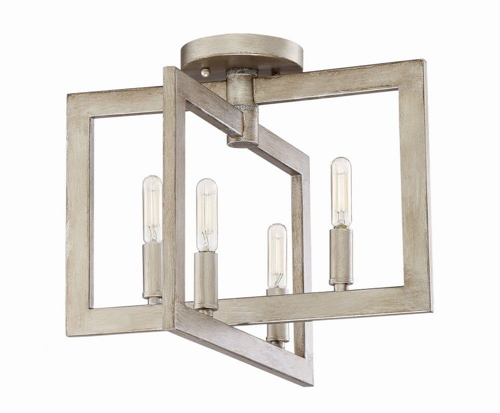 Twilight Gold 14.5" Transitional 4-Light Semi-Flush Mount