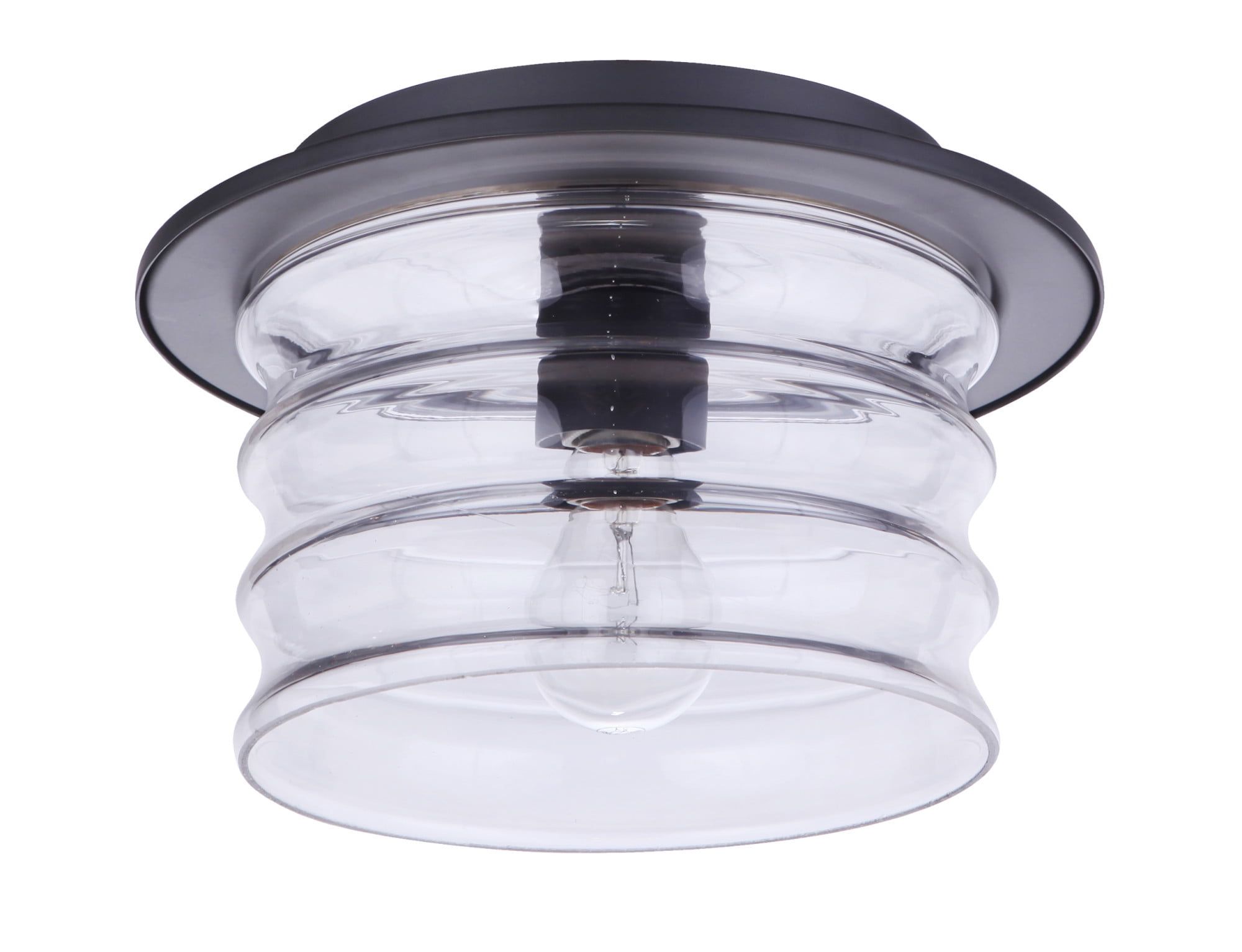 Midnight Clear Glass Indoor/Outdoor Flush Mount Light