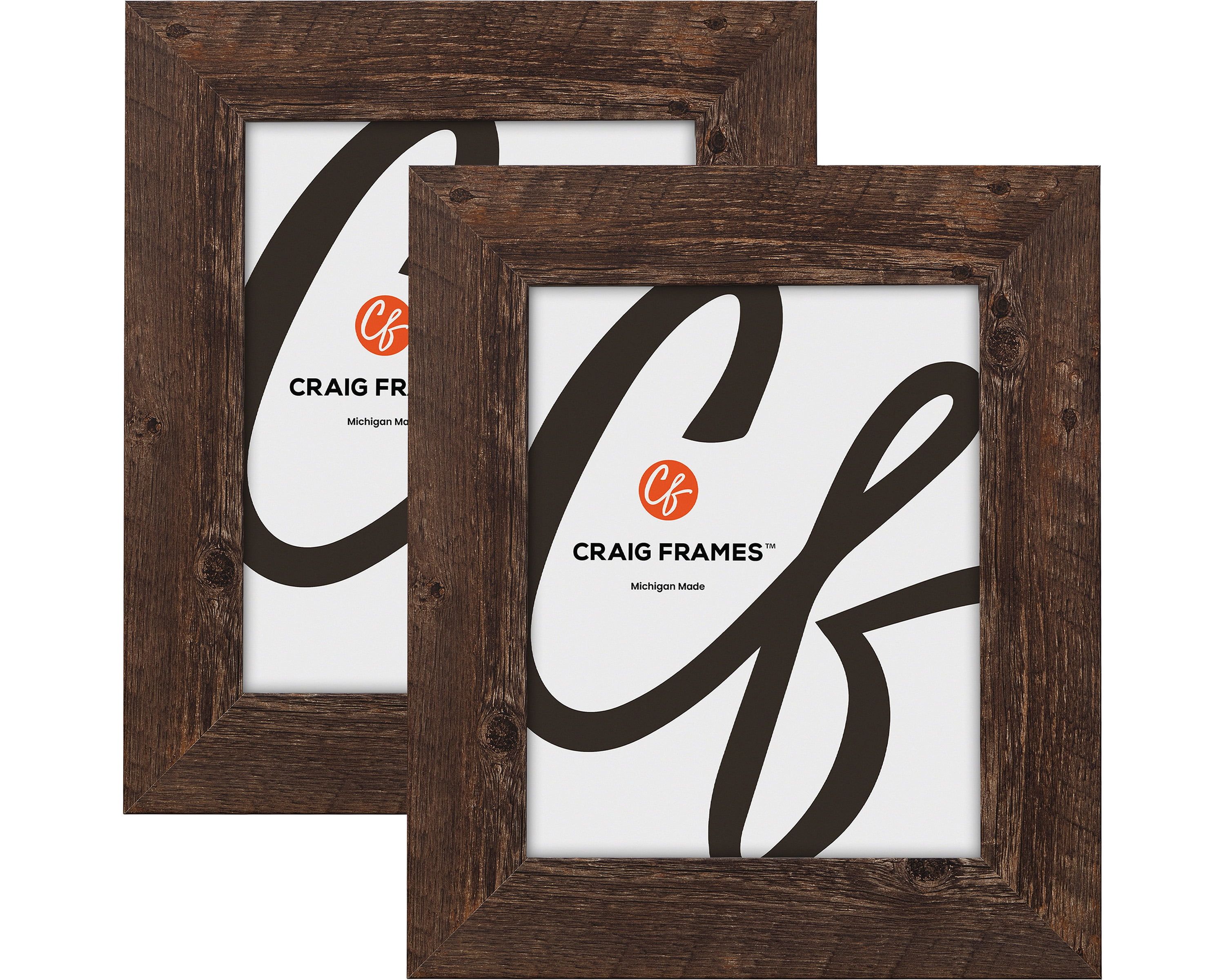 Rustic Brown Oak 15x19 Wall Picture Frames Set of Two