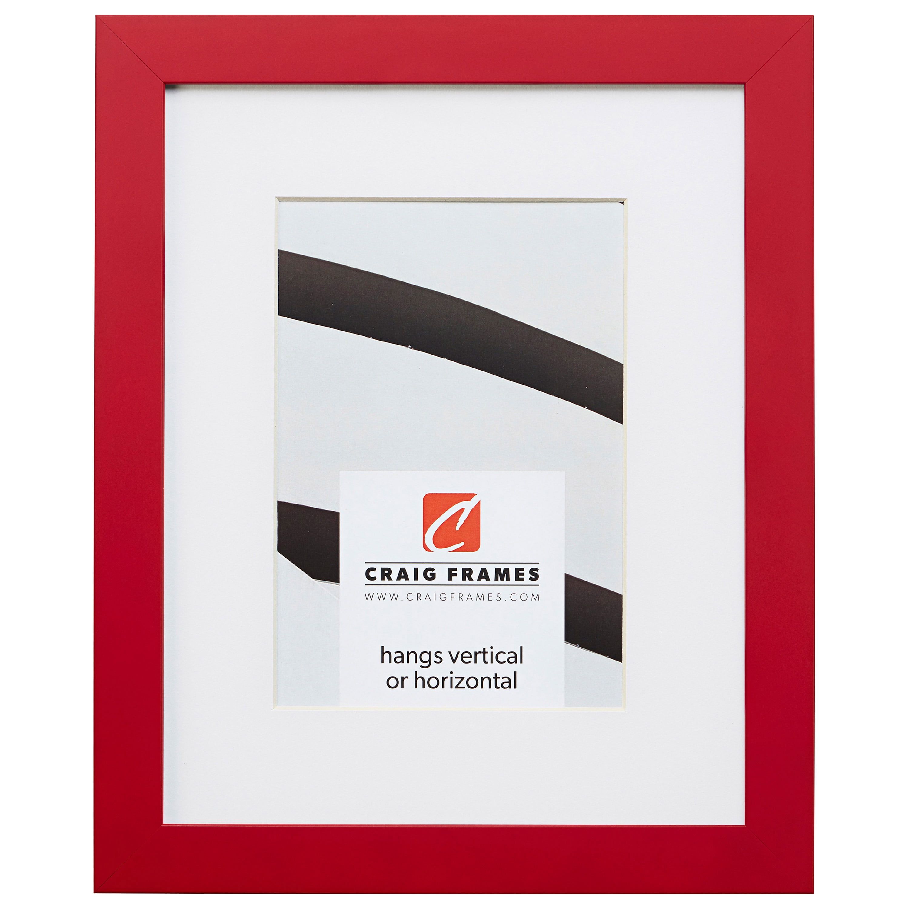 Modern Red Rectangular Wood Wall Picture Frame