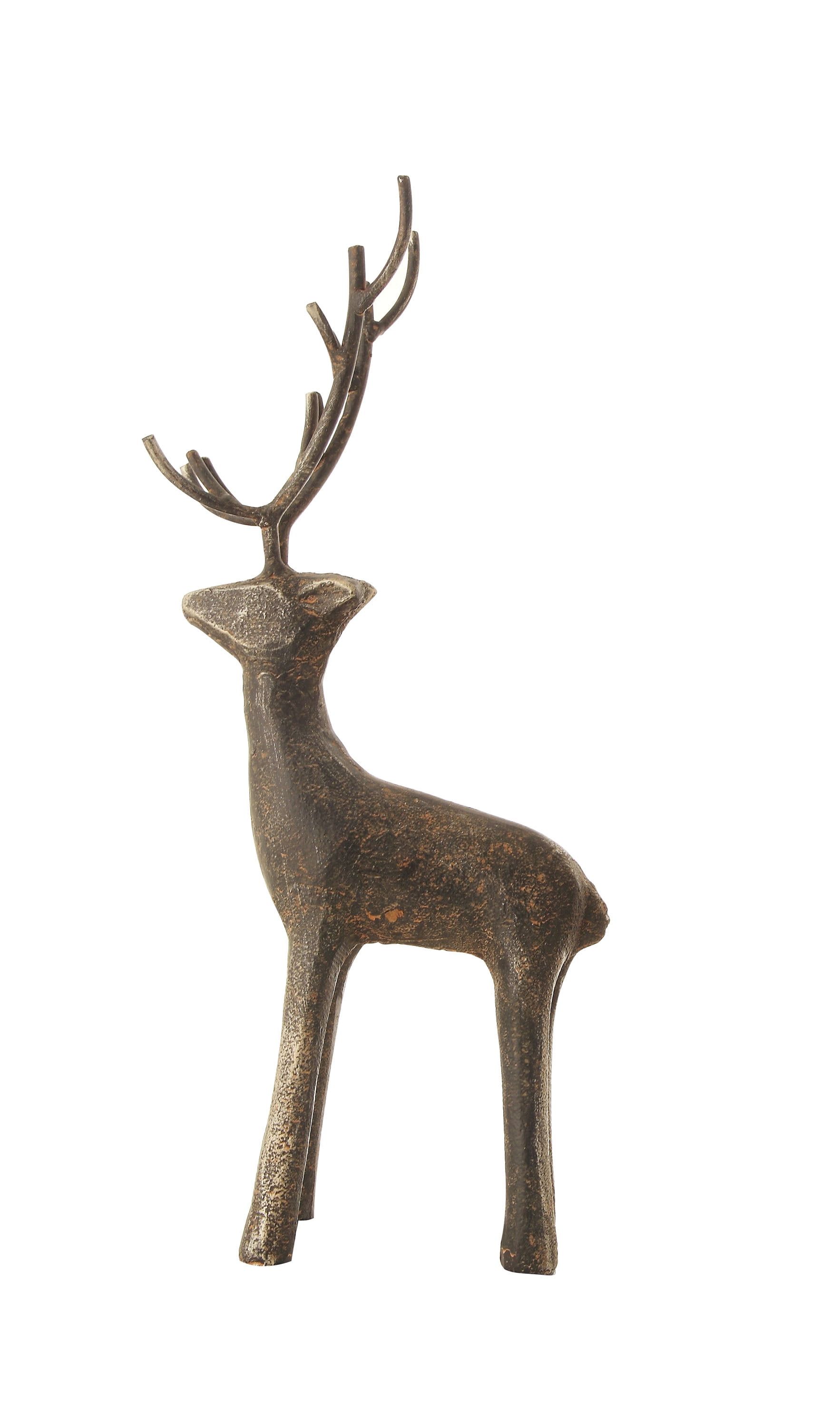 Medium Cast Iron Standing Deer Figurine