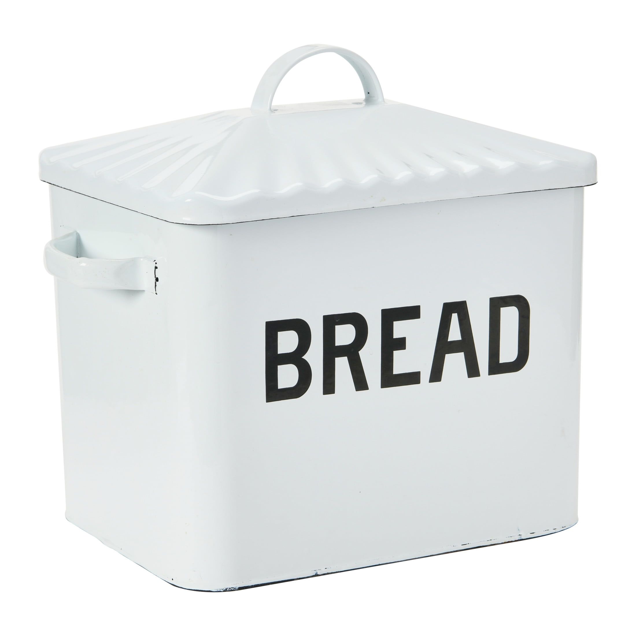 Gray Metal Rustic Food Storage Bread Box