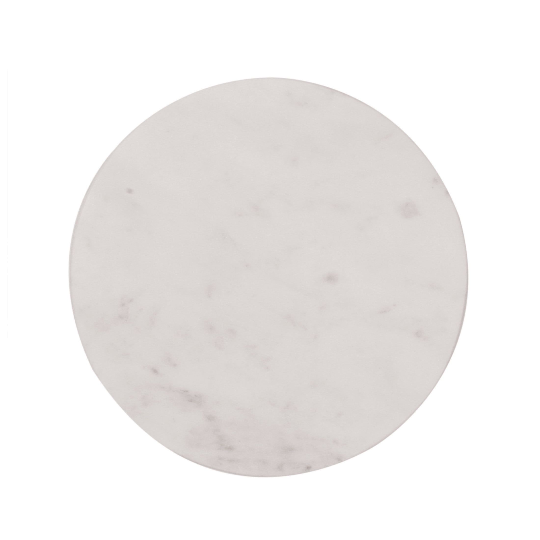 Elegant White Marble Round Charcuterie Board, 8 Inches
