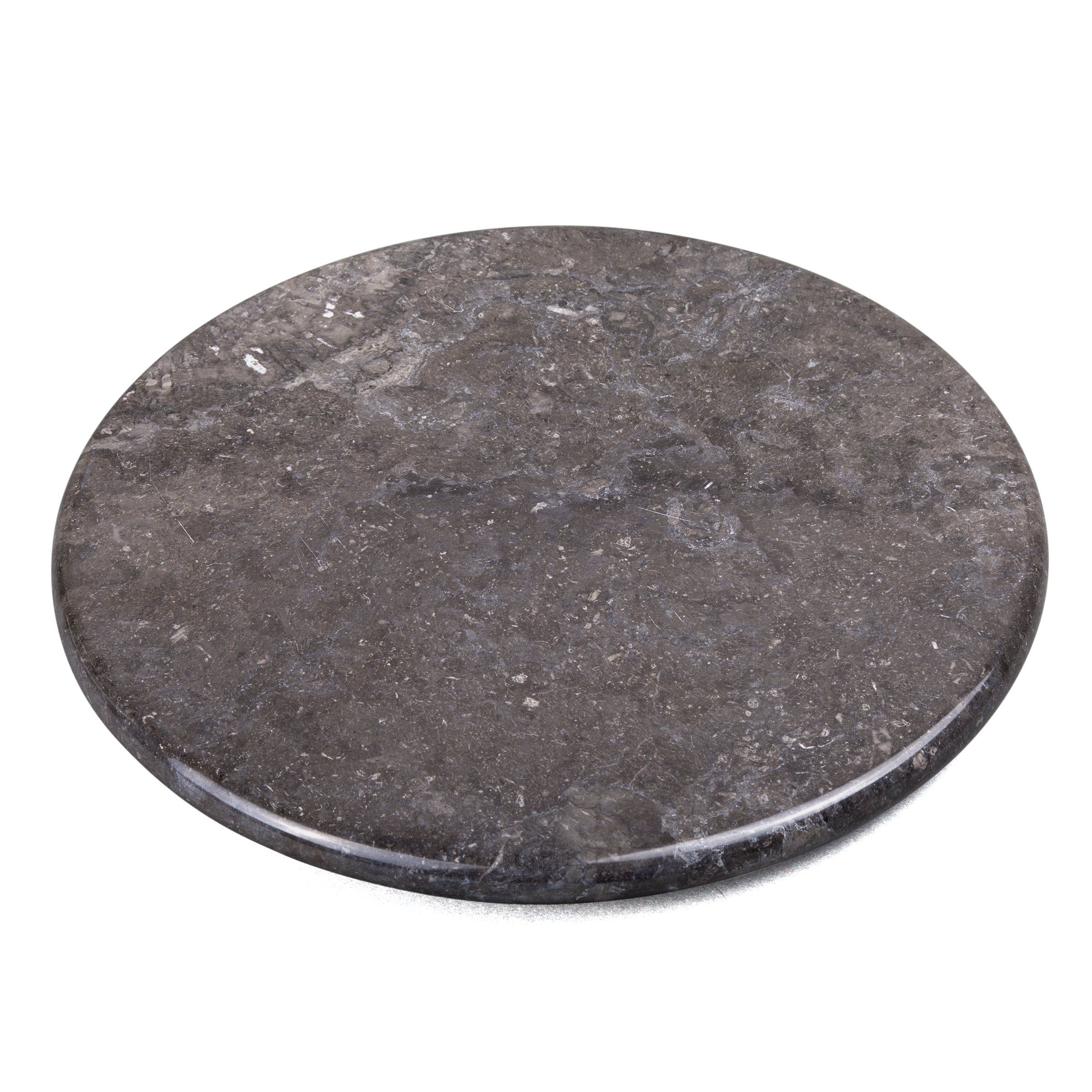 Charcoal Gray Marble 12-Inch Round Cheese Board