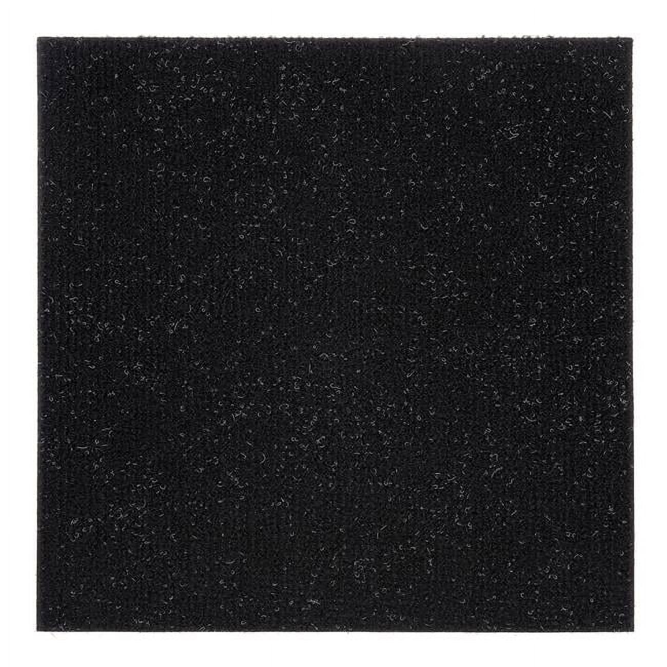 Jet Black Self-Adhesive 12" x 12" Carpet Tiles