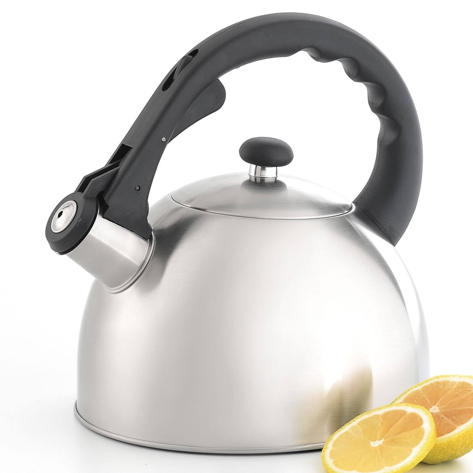 Satin Splendor 2.8 Quart Stainless Steel Whistling Tea Kettle