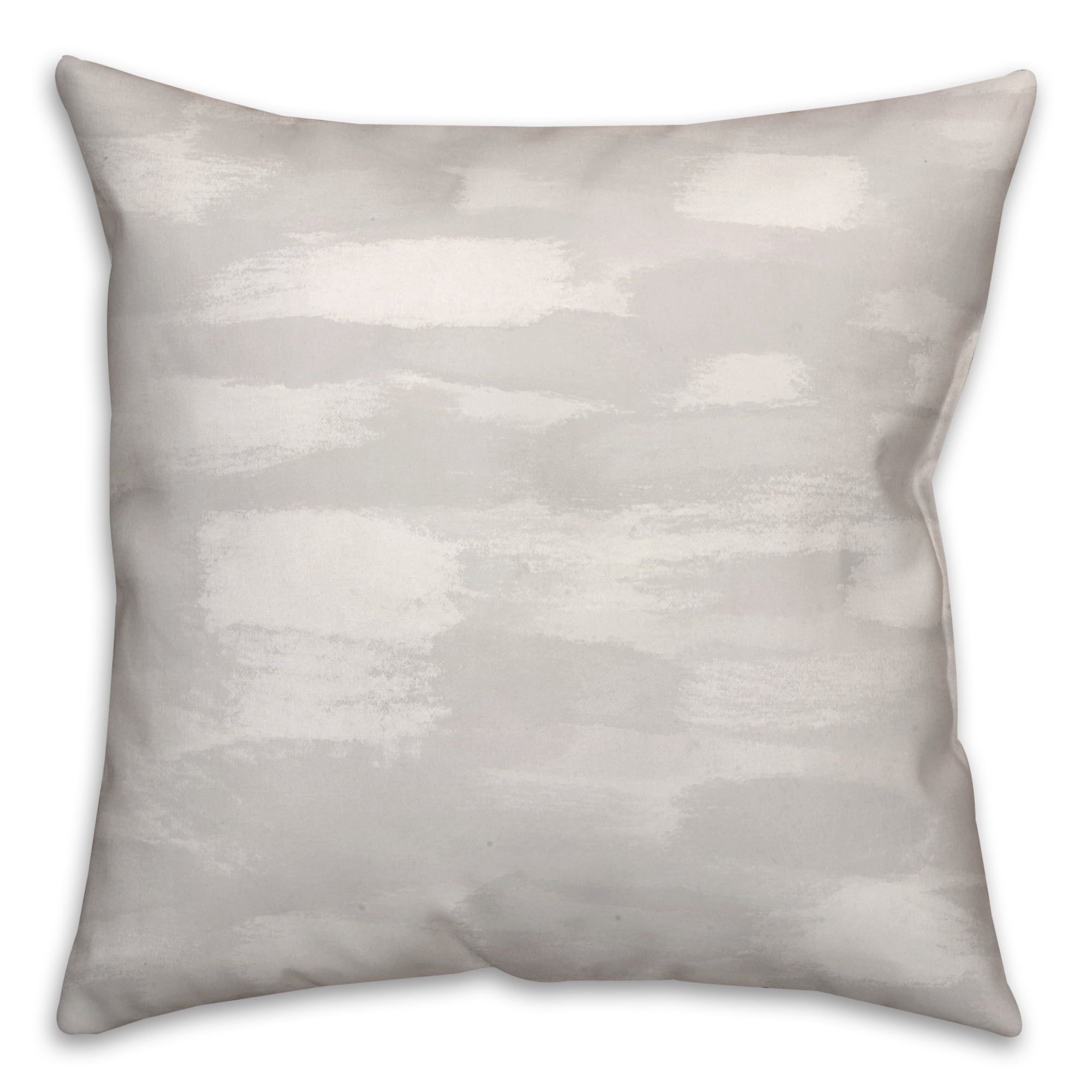 White Brushstroke Pattern 18x18 Indoor/Outdoor Pillow