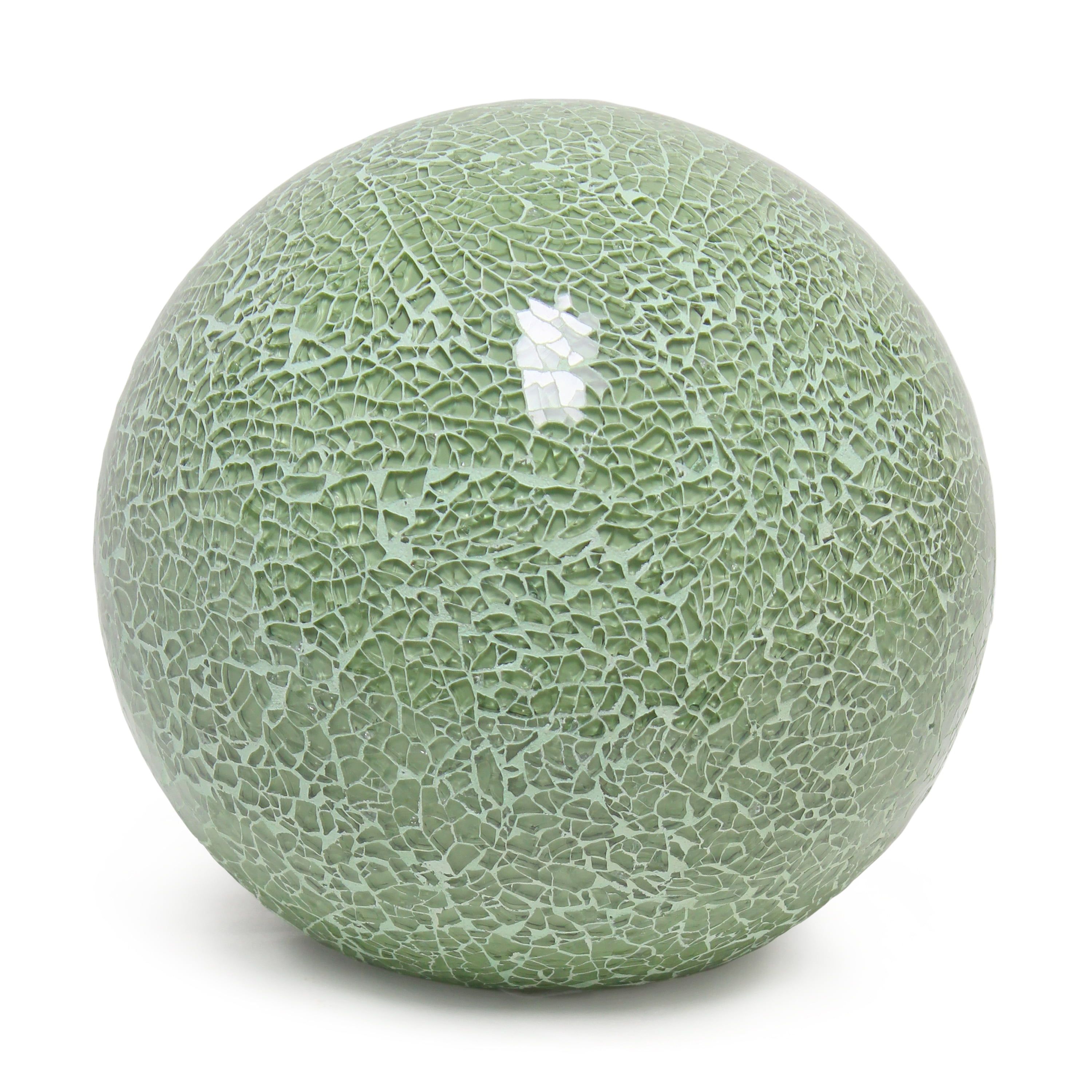 Sage Green Crystal Mosaic Patchwork Dome Table Lamp