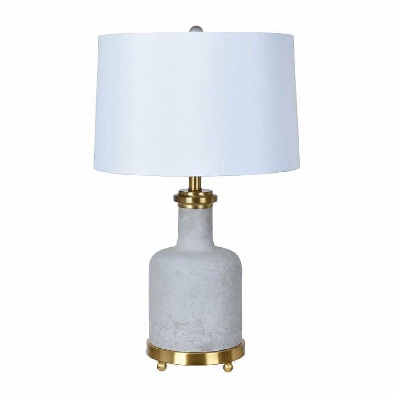 White Adjustable Stone Table Lamp Set with 3-Way Switch