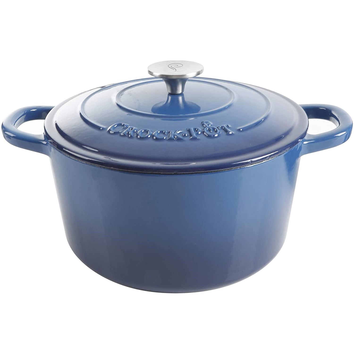 Blue 5-Quart Enameled Cast Iron Dutch Oven with Lid