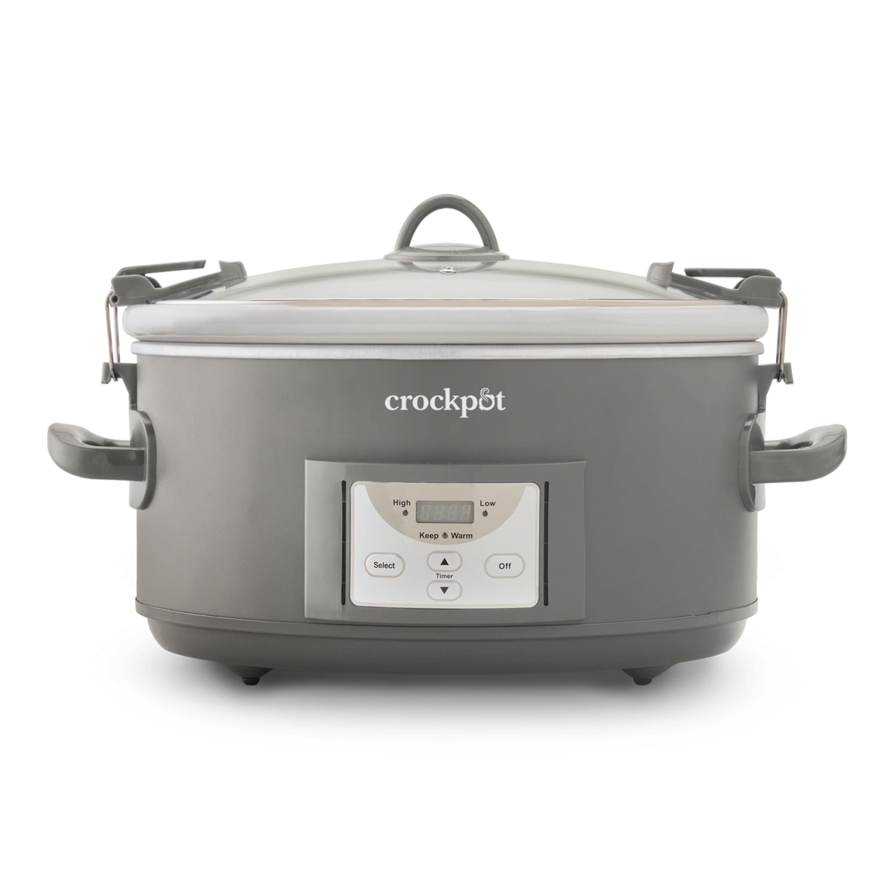 Gray 7-Quart Programmable Slow Cooker with Digital Display