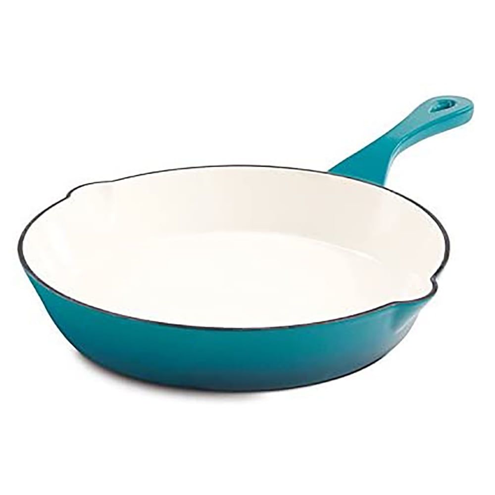 Teal Ombre 10-Inch Enameled Cast Iron Skillet