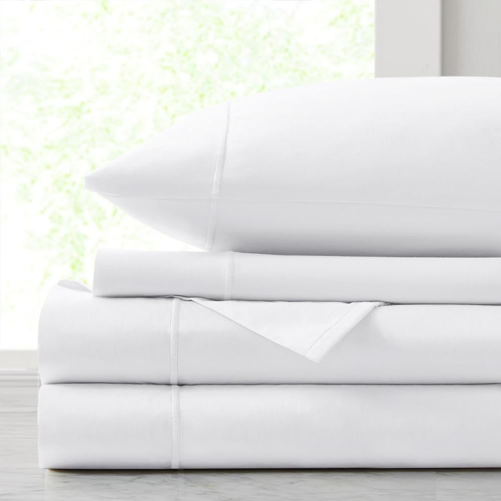 Queen White Egyptian Cotton Deep Pocket Sheet Set