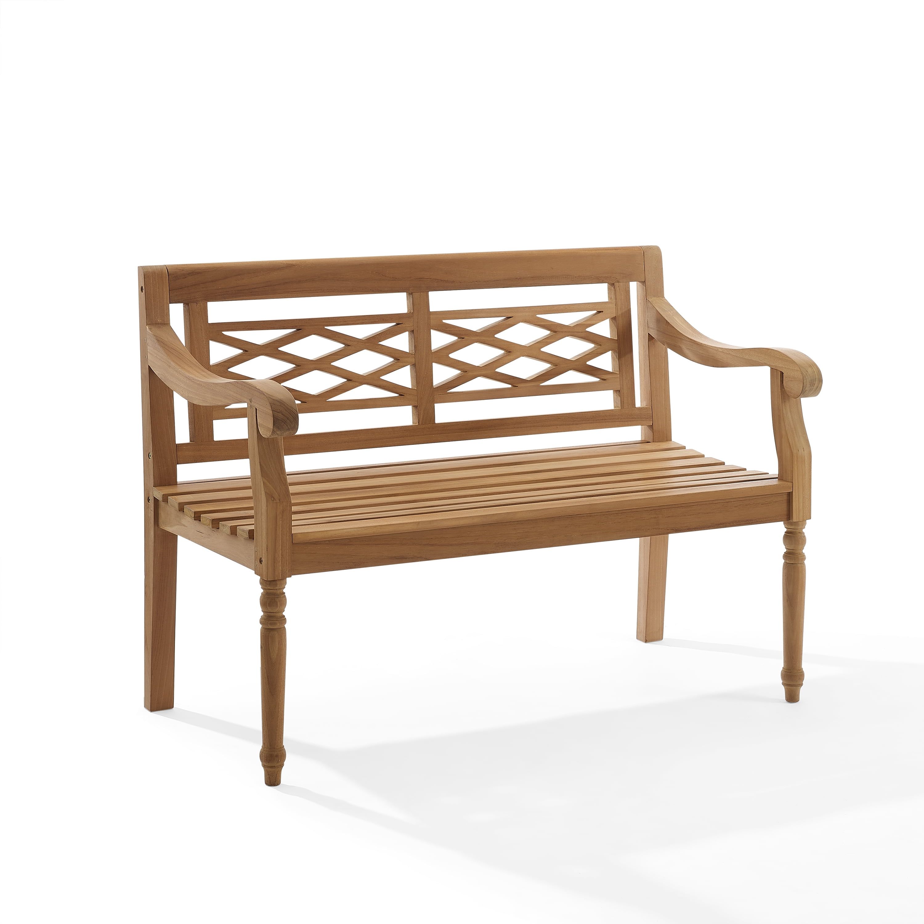 Olivier 50'' Teak Wood Traditional Indoor/Outdoor Bench