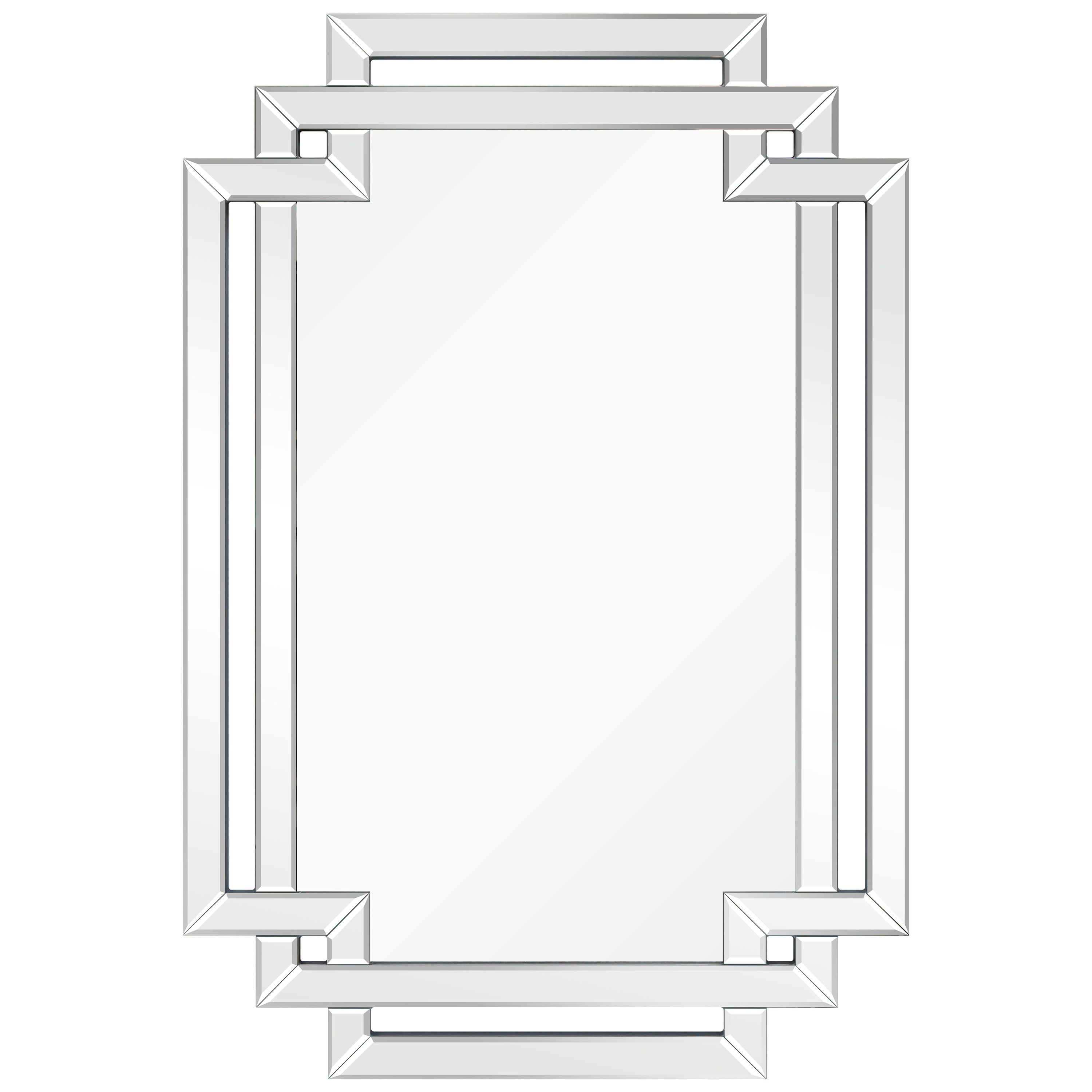 Empire Art 30" x 44" Silver Rectangular Vanity Mirror