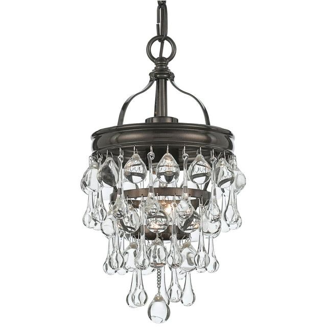 Elegant Mini Vibrant Bronze Crystal Pendant Chandelier