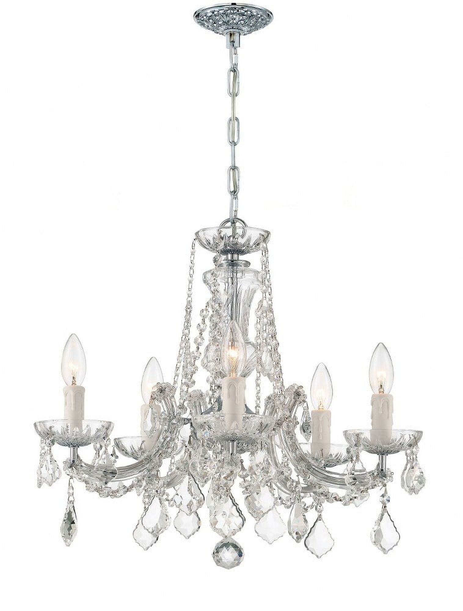 Polished Chrome Crystal 5-Light Mini Chandelier