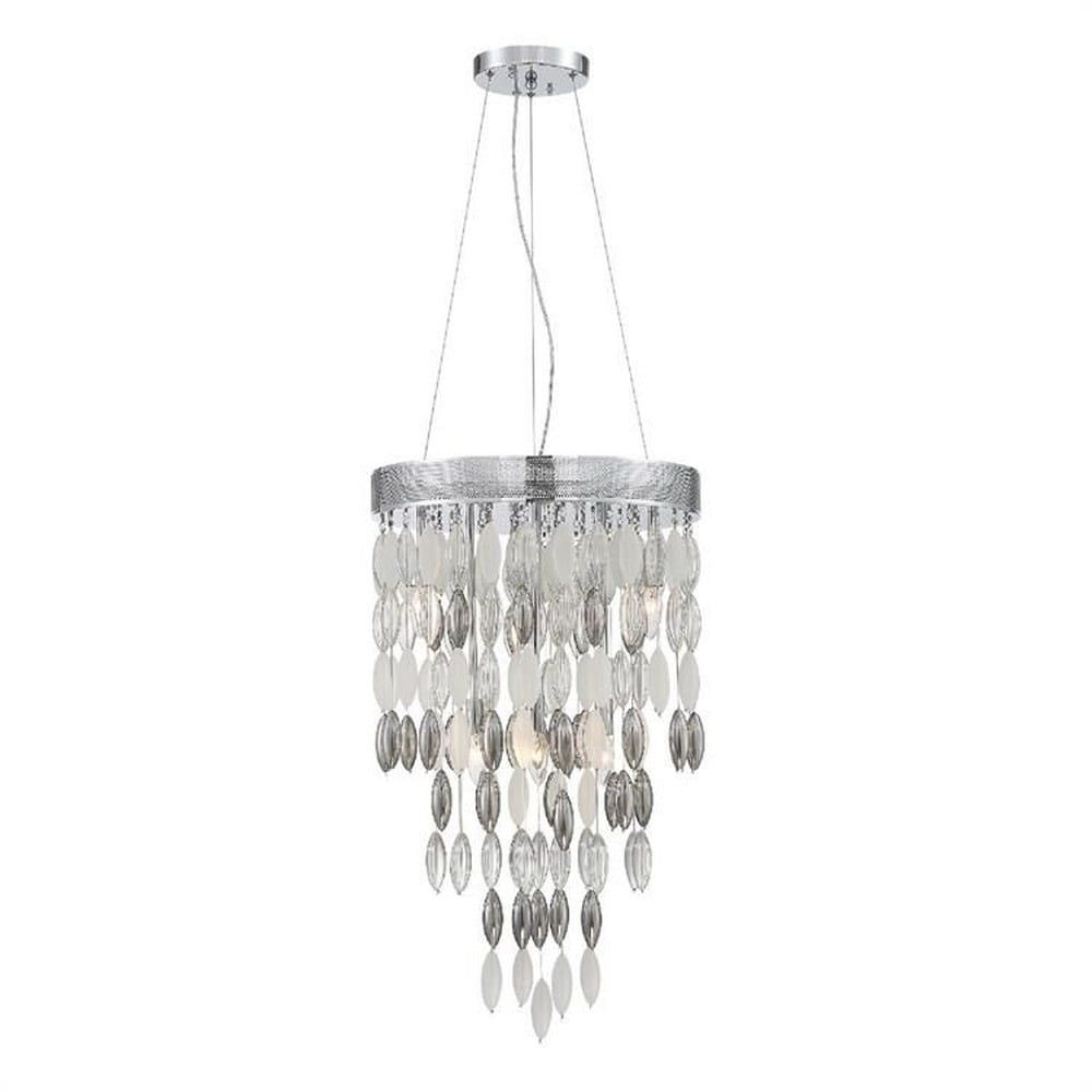 Polished Chrome Mini Crystal 6-Light Chandelier