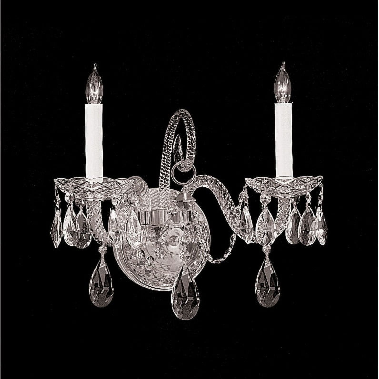 Polished Chrome Crystal 2-Light Wall Sconce