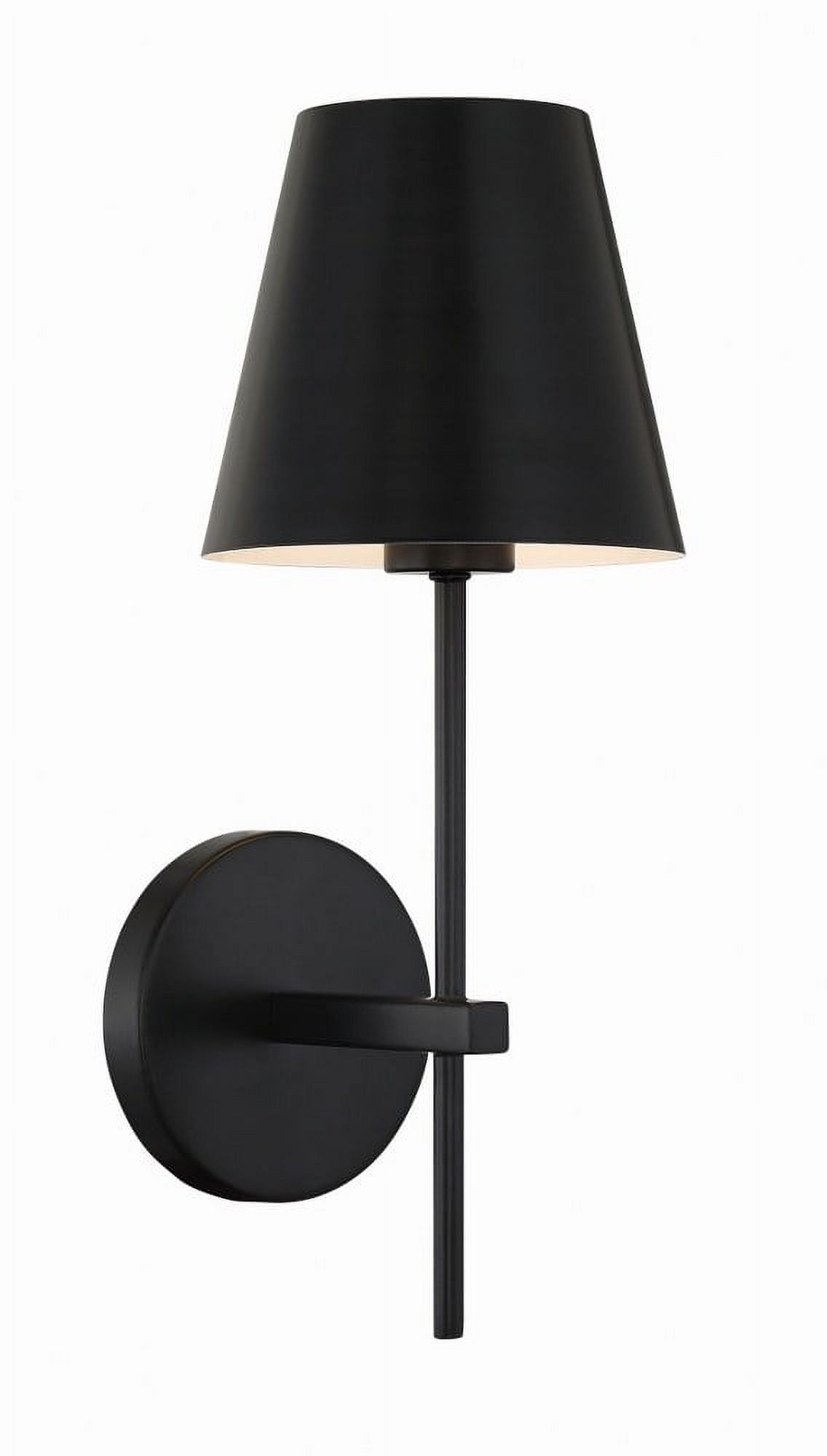 Xavier Matte Black Steel Cylinder Dimmable Wall Sconce