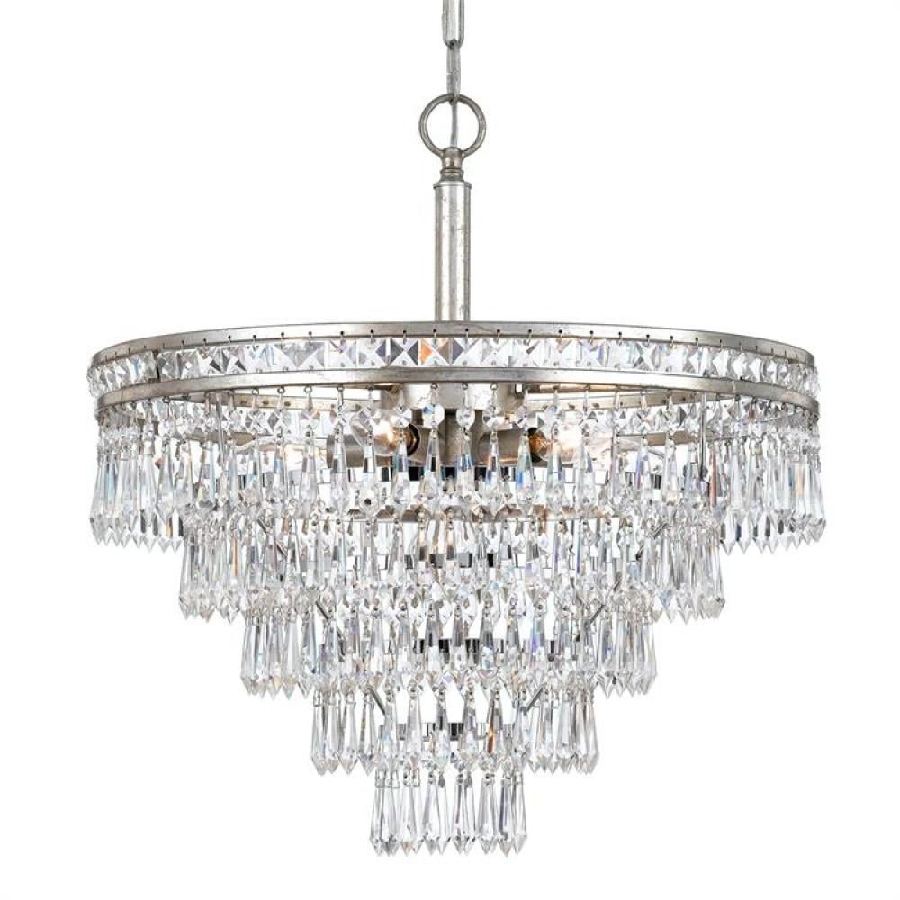 Mercer Mini Olde Silver Crystal Convertible Chandelier