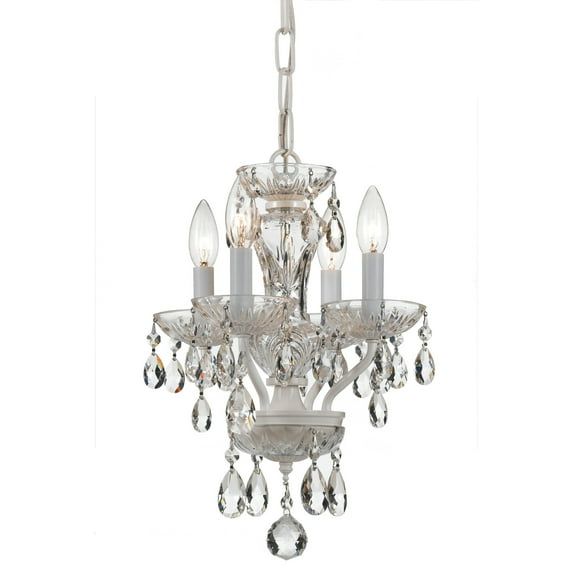 Mini White Crystal Chandelier with Swarovski Crystals