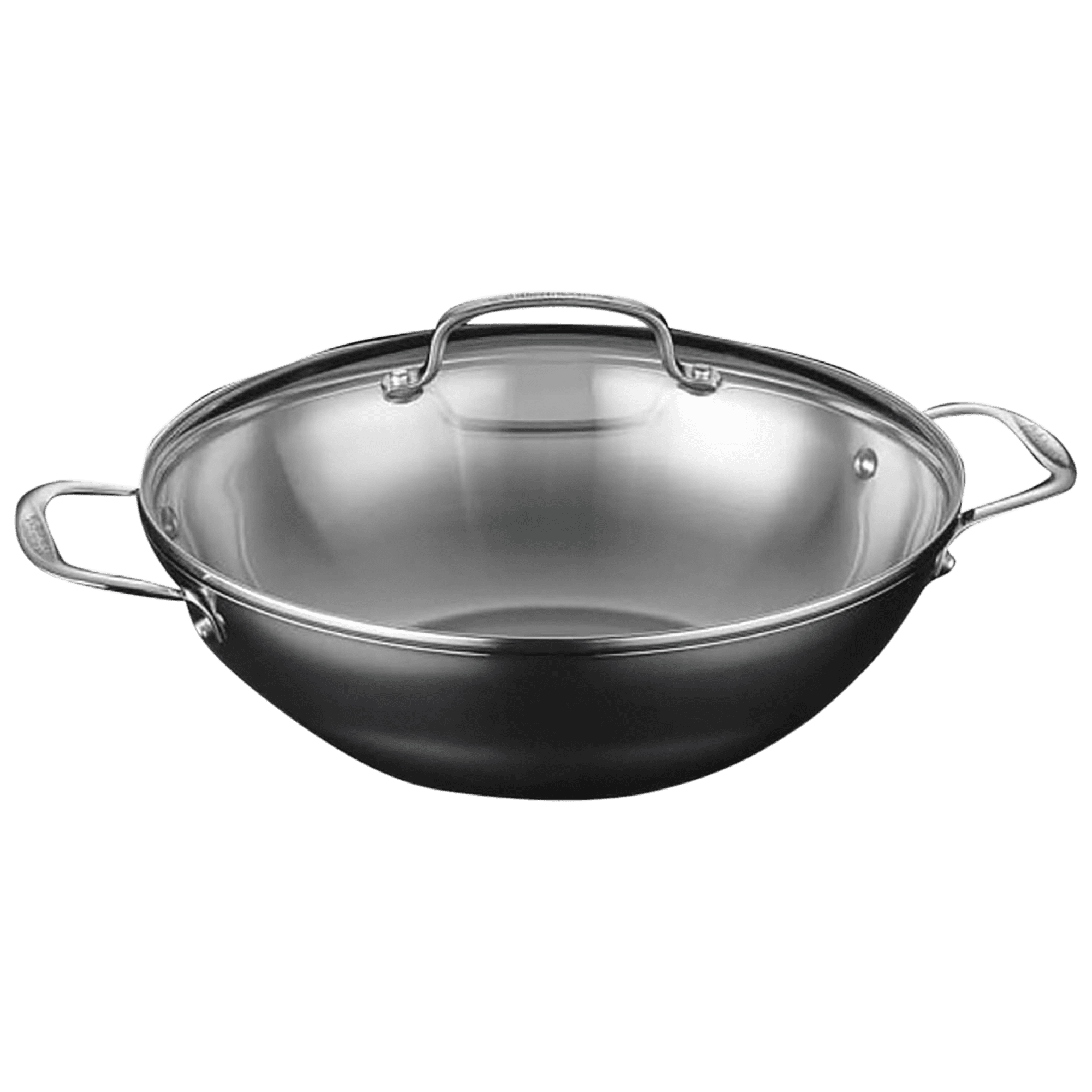 12-Inch Stainless Steel Stir Fry and Wok Pan with Cover