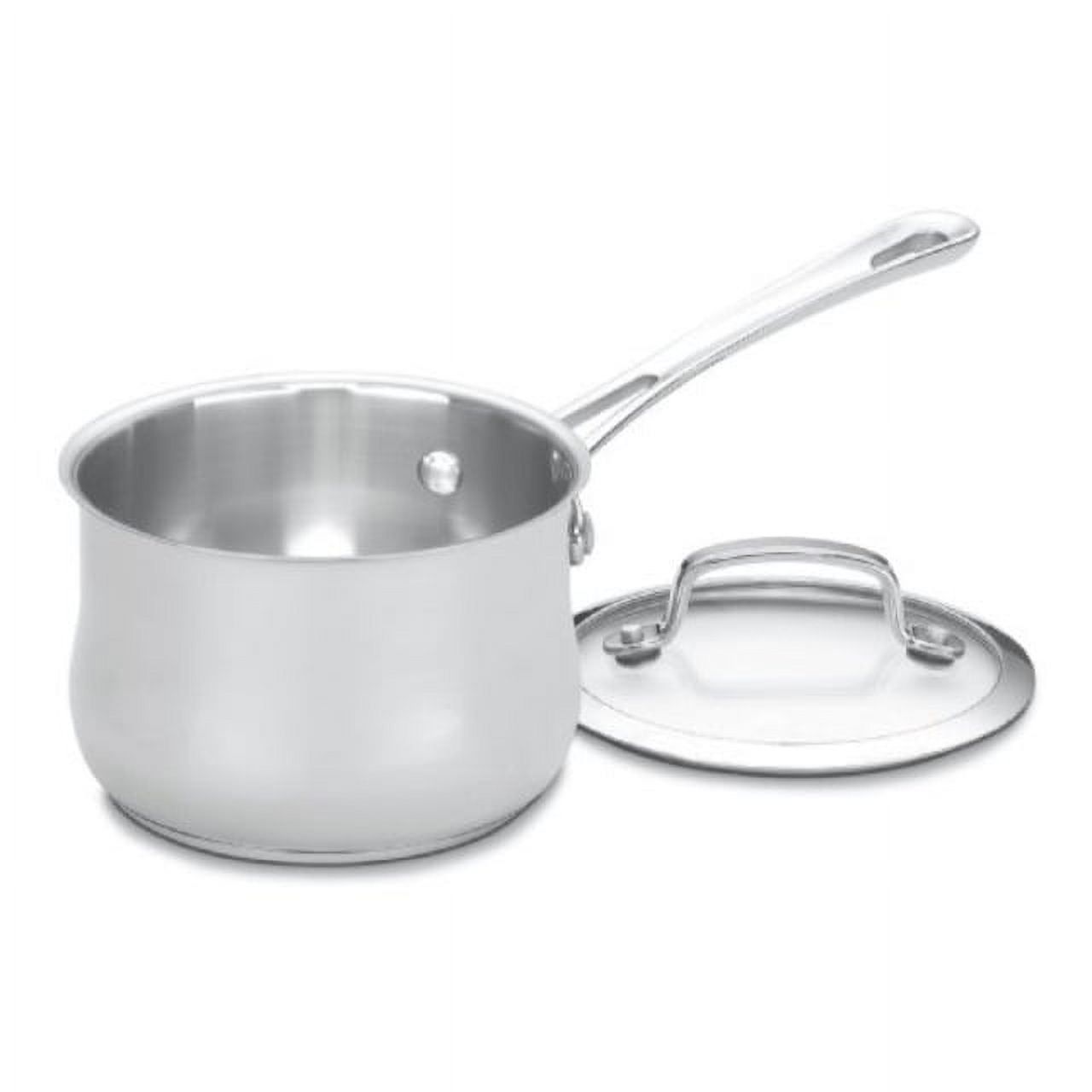 1 Quart Stainless Steel Non-Stick Saucepan with Pour Spout