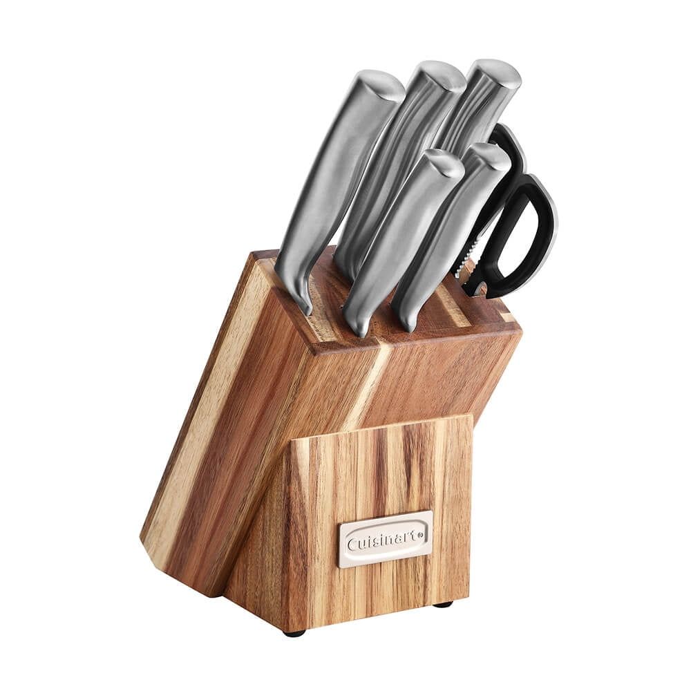 Cuisinart 7-Piece Stainless Steel Knife Set with Acacia Block