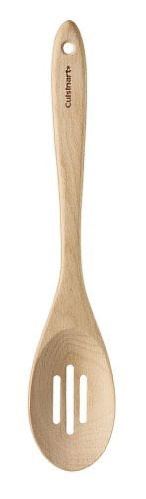 Natural Beechwood Slotted Mixing Spoon, 16-inch