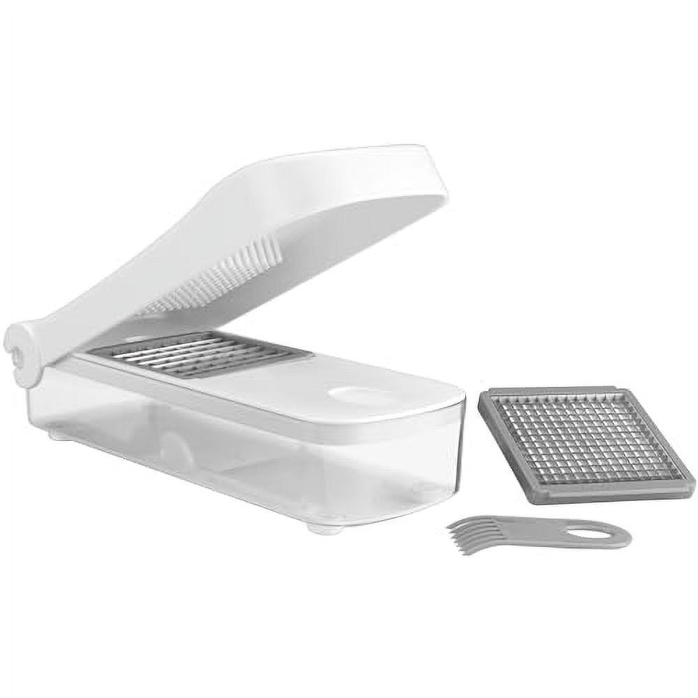 White Rectangular Set of Three Vegetable and Fruit Chopper