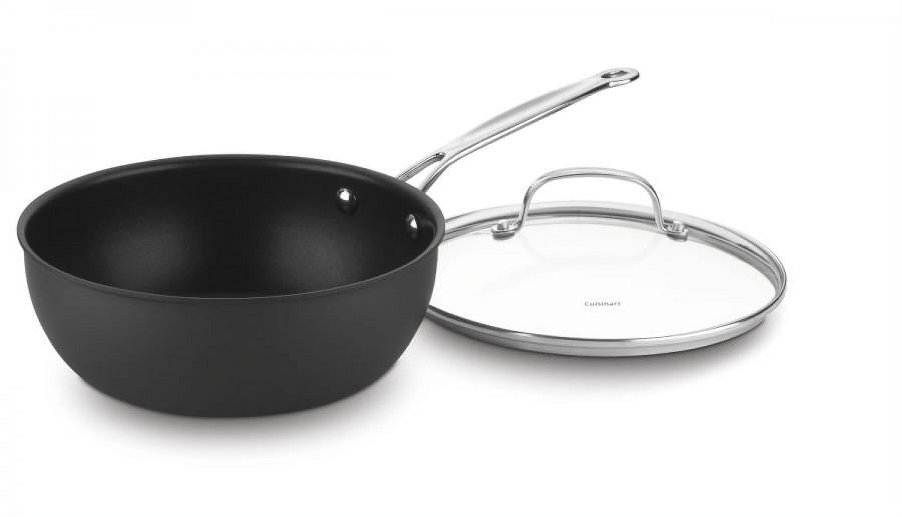 Hard-Anodized Non-Stick 3-Quart Chef's Pan with Glass Cover