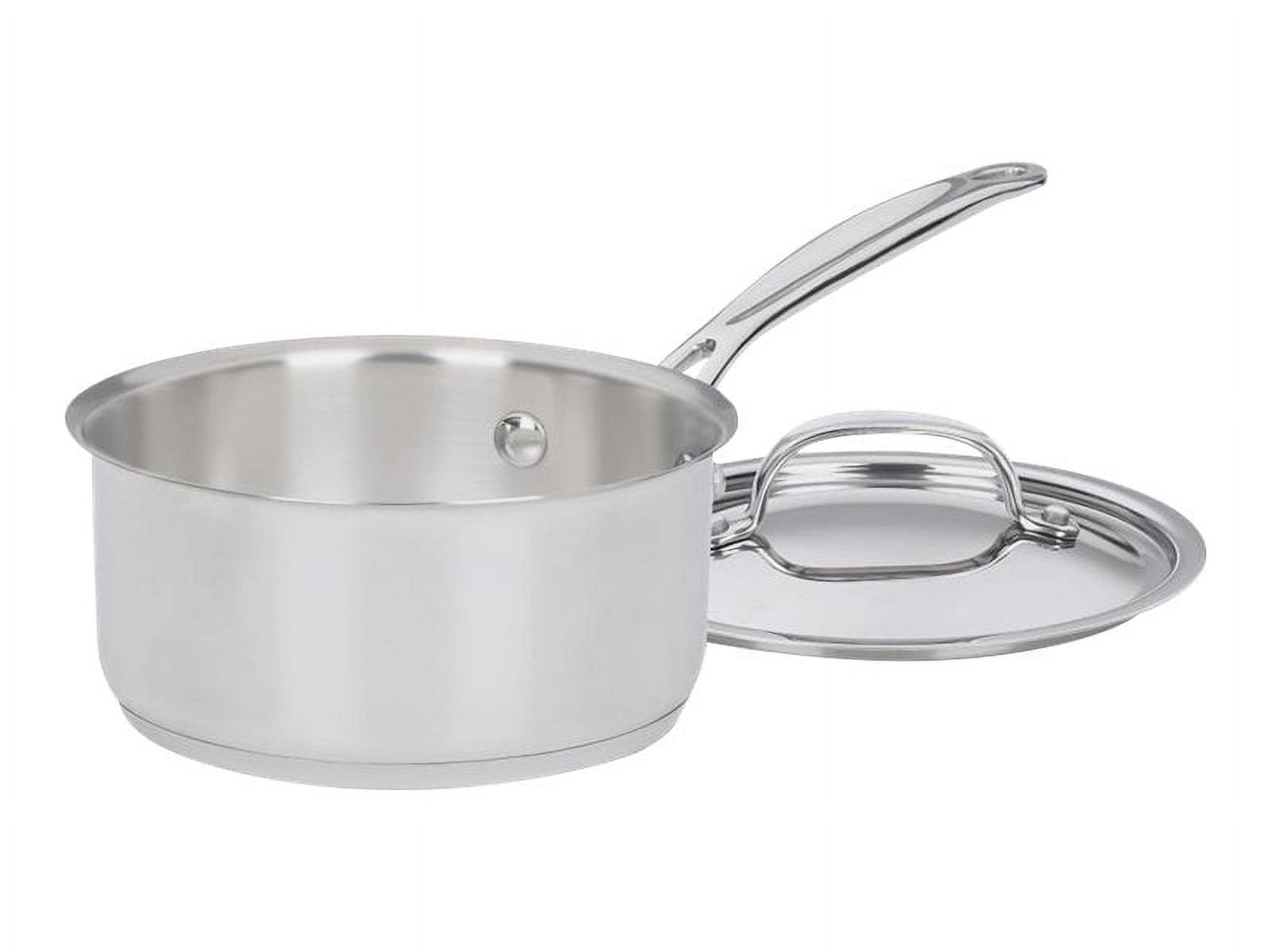 1 Quart Stainless Steel Non-Stick Saucepan with Pour Spout