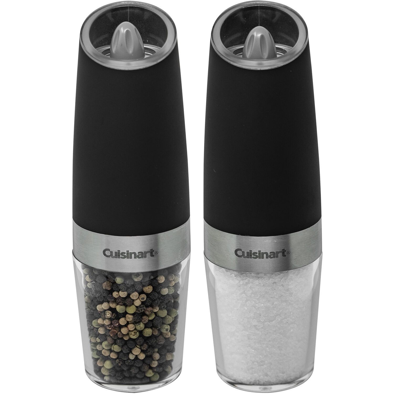 Cuisinart Black and Silver Electric Salt and Pepper Mill Set