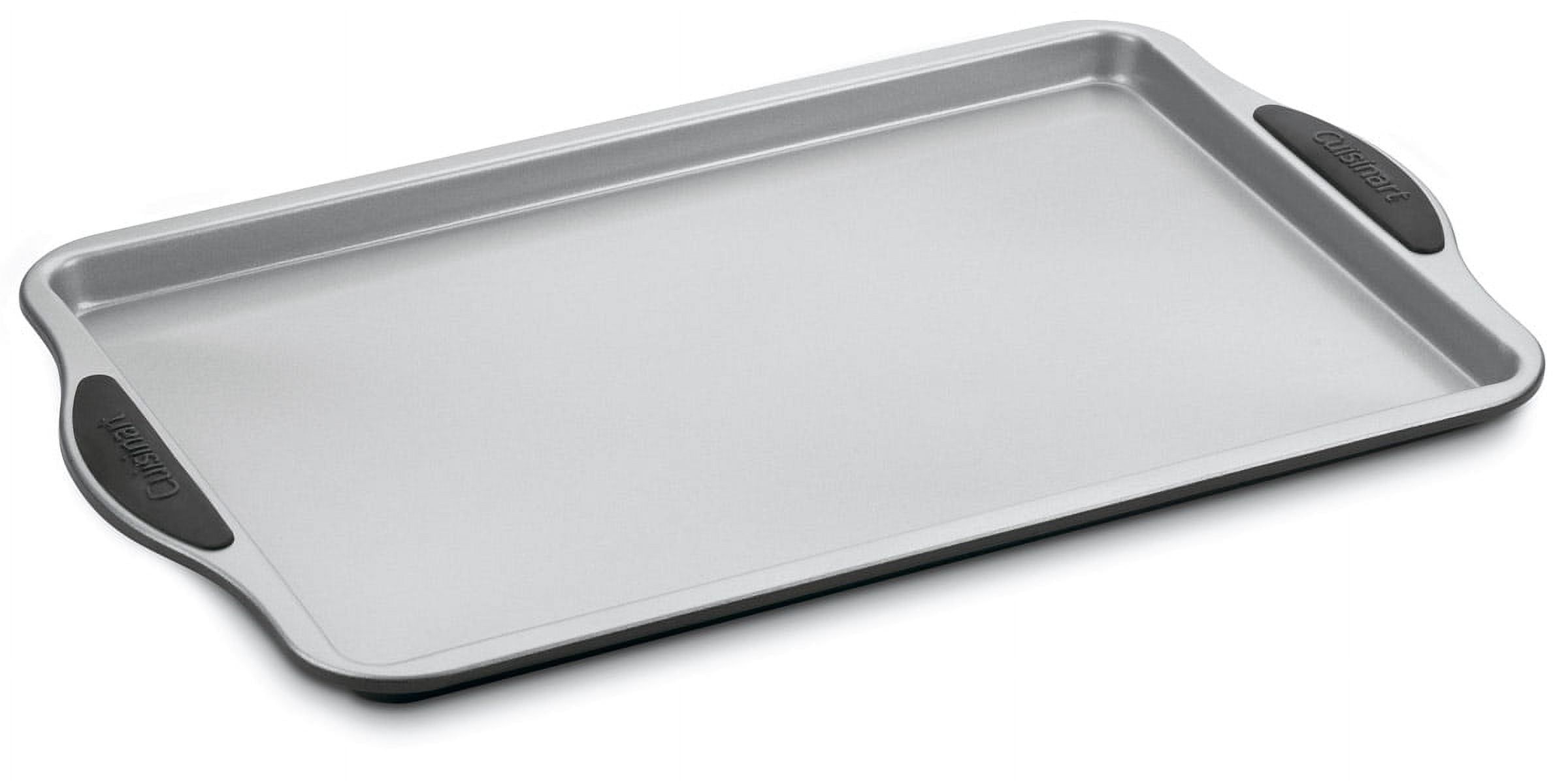 17-Inch Non-Stick Heavy Gauge Steel Baking Sheet with Silicone Handles