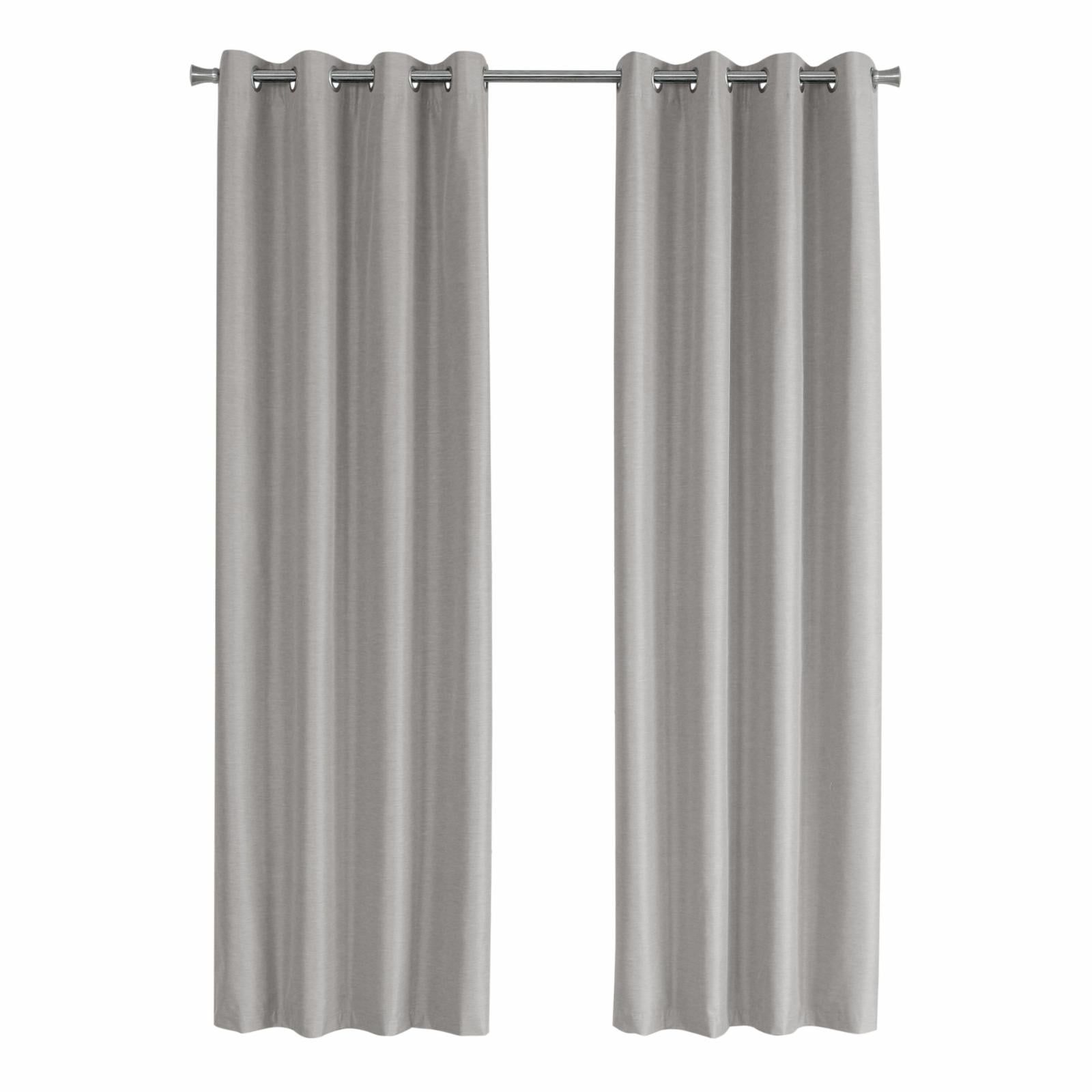 Brown Polyester Blackout Grommet Curtain Panels, 52" x 84"