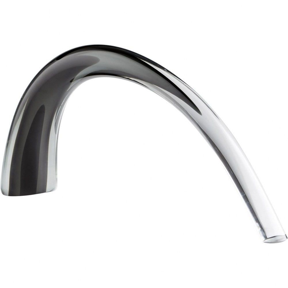 Delicate Arch Contemporary Glass Sculpture in Gray and Clear