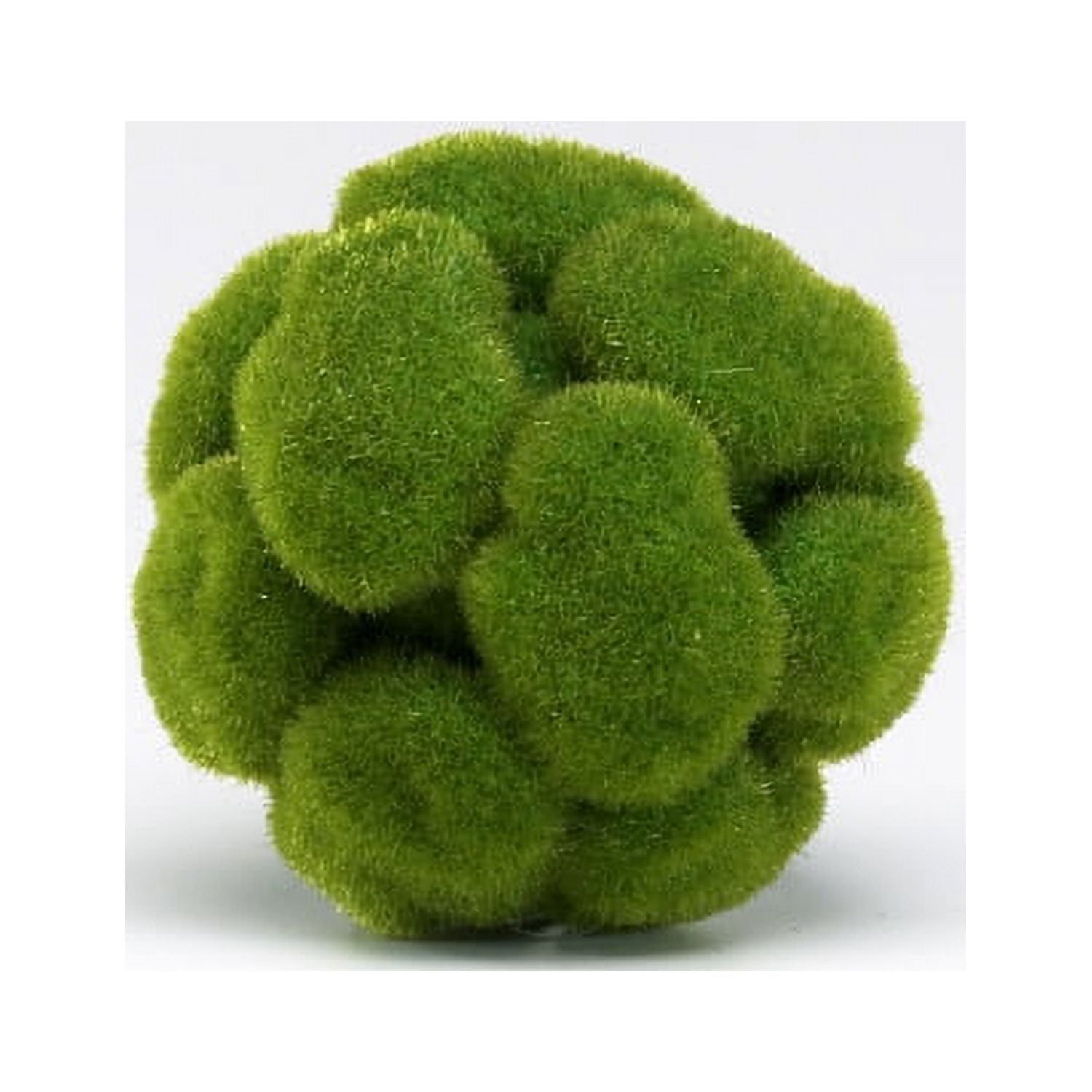 Modern Textured Moss Green Orb Sculpture 5"