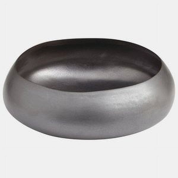 Vesuvius Contemporary Black Ceramic Decorative Bowl - 16" Wide