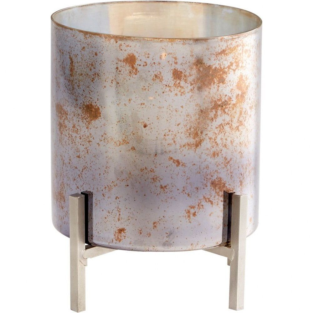 Medium Verdi Garnet Glass Hurricane Candleholder