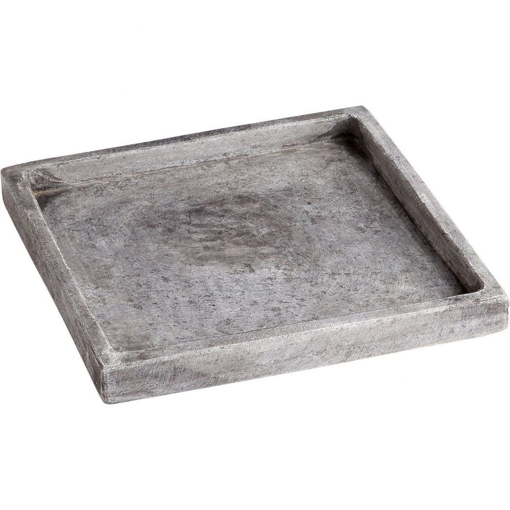 Gryphon Gray Marble Square Decorative Tray