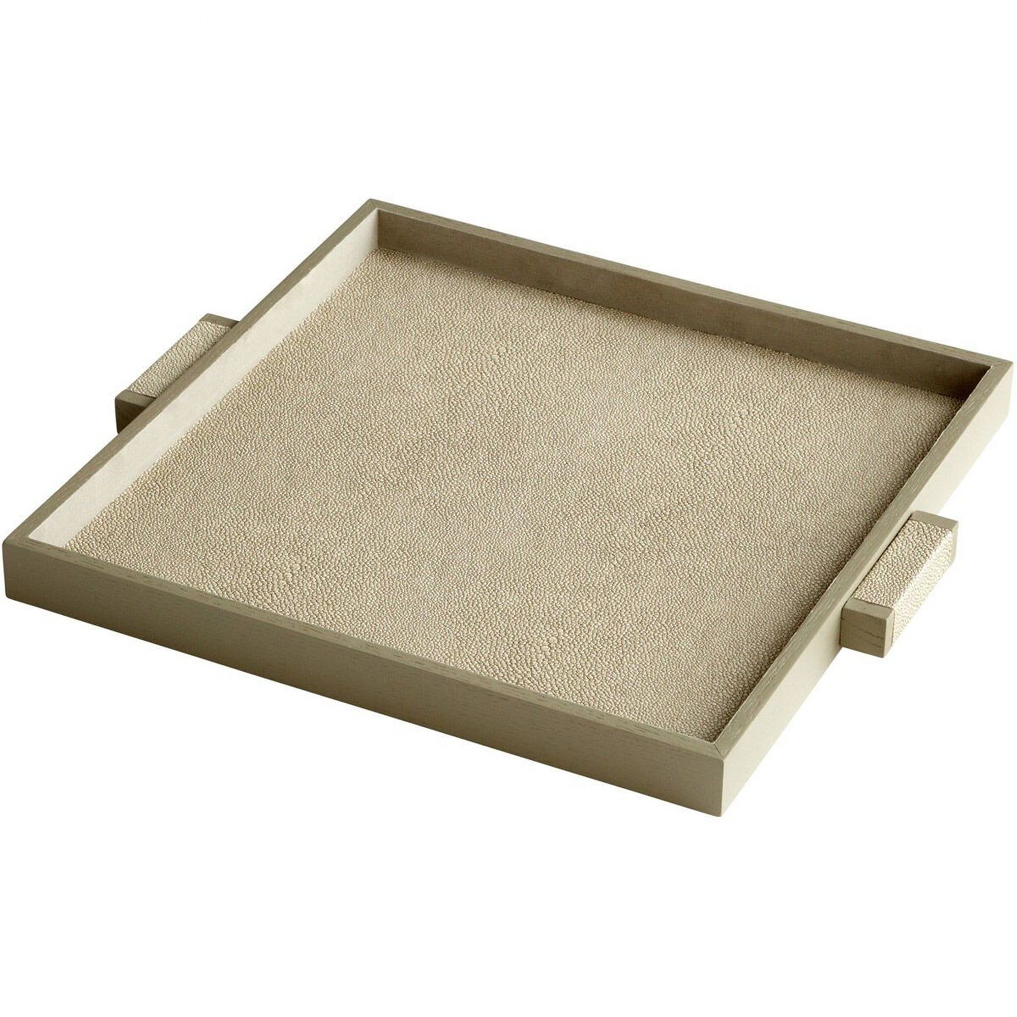 Contemporary Beige Brooklyn Serving Tray 18"x16"
