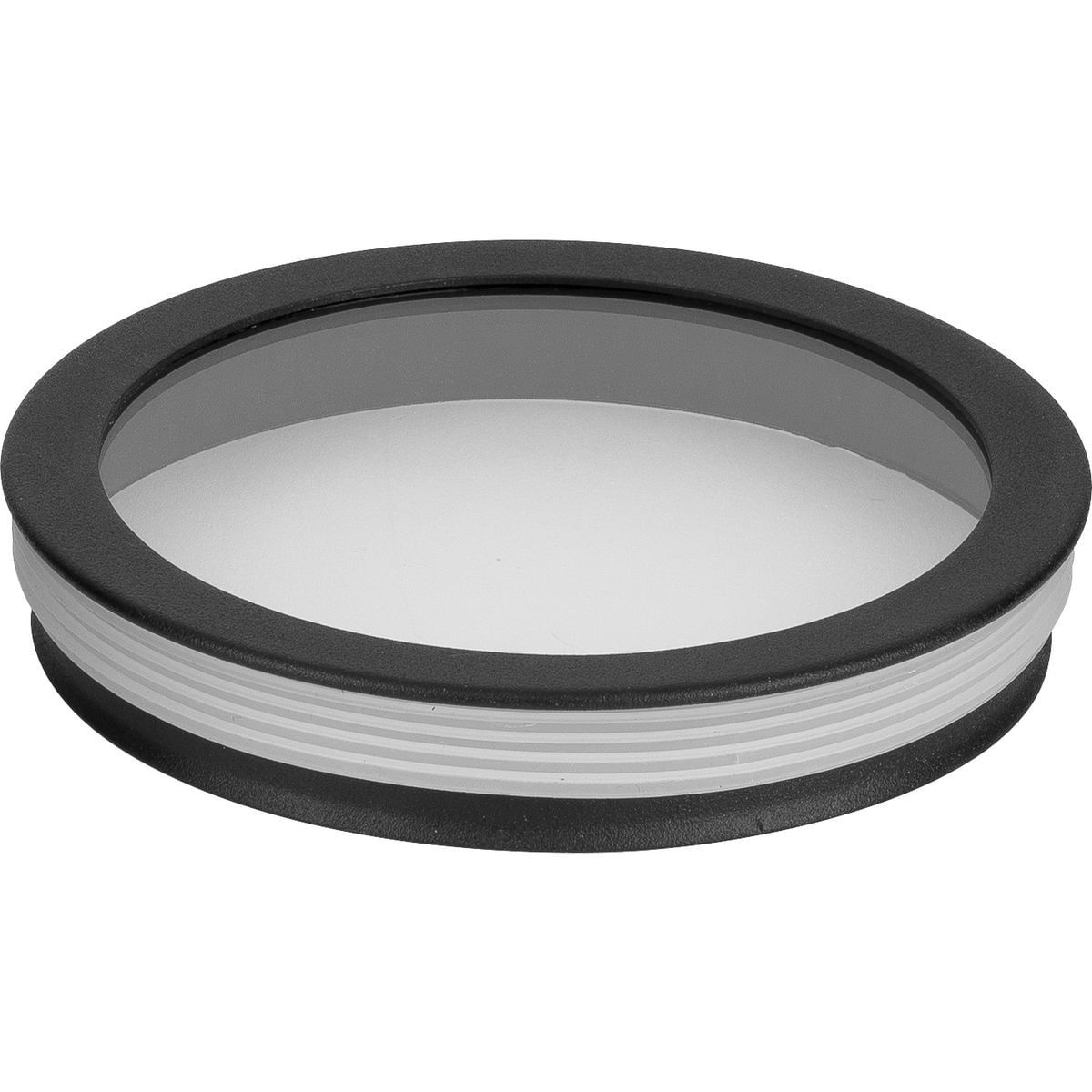 Black and Clear Glass 5-Inch Round Cylinder Cover