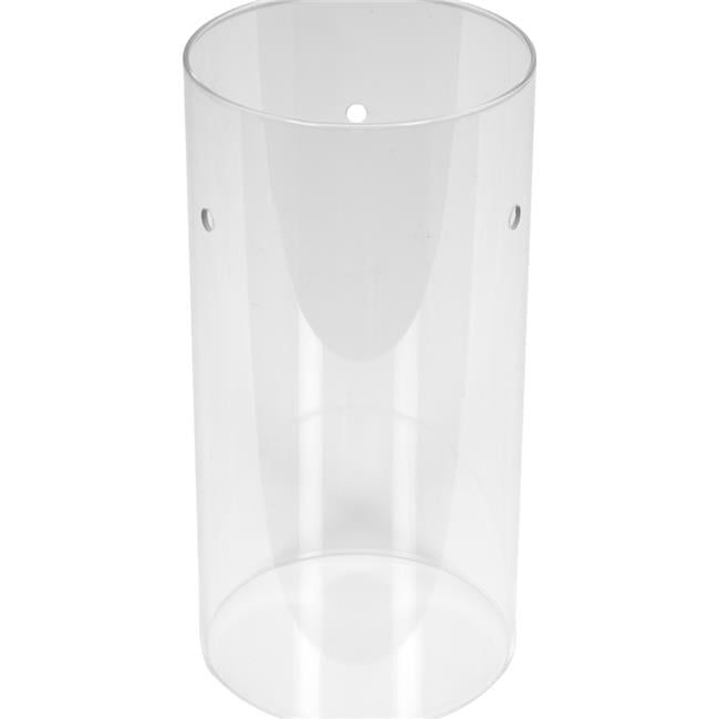 Clear Glass Drum Pendant Shade, 9.5" Height