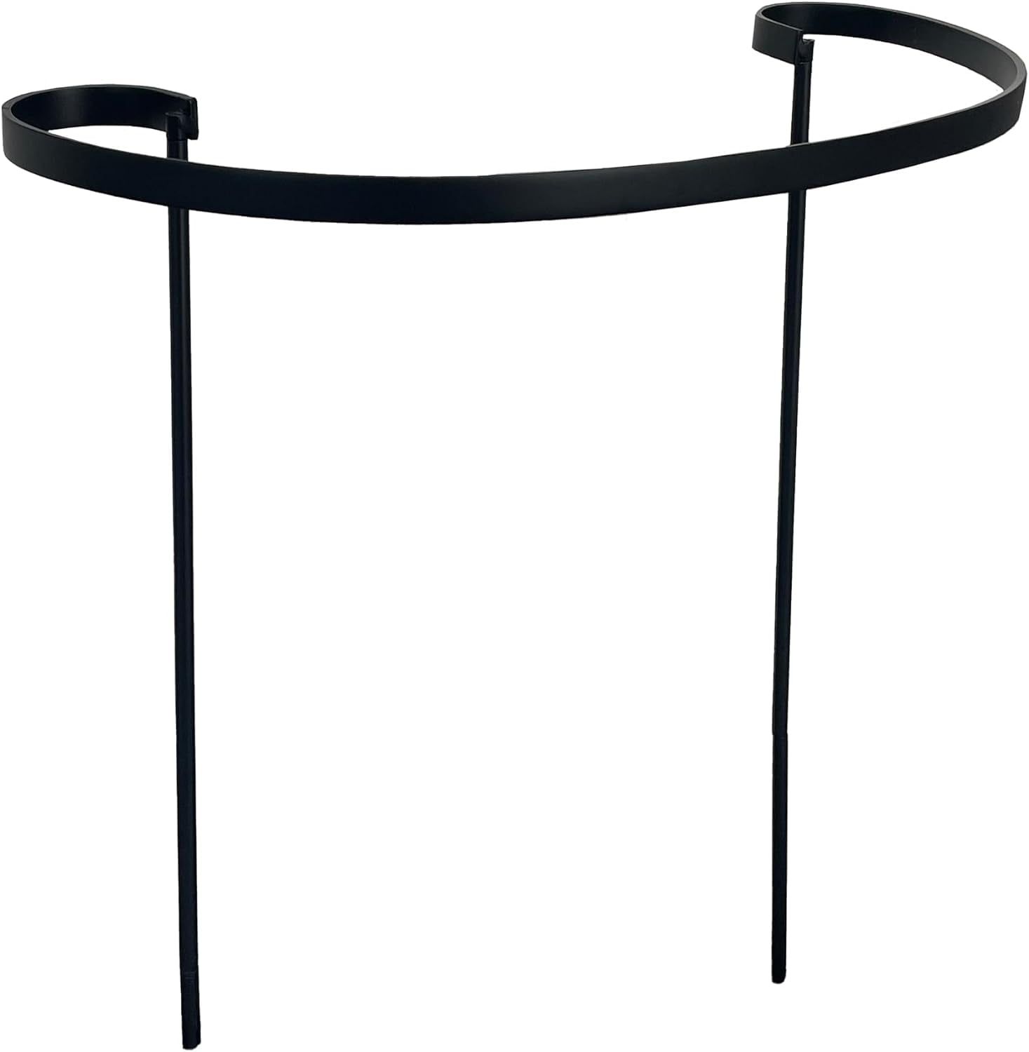 Black Metal Half Round Plant Support Stake, 37" Tall