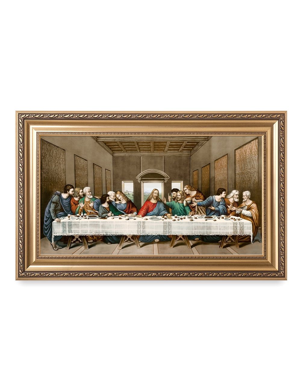 The Last Supper Framed Canvas Print with Solid Wood Frame