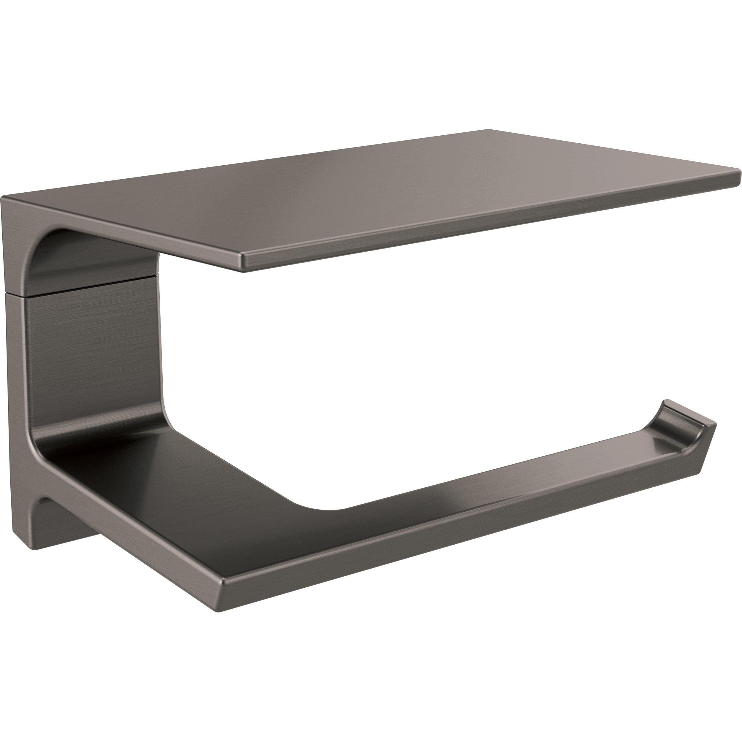 Modern Black Stainless Steel Wall Mount Toilet Paper Holder