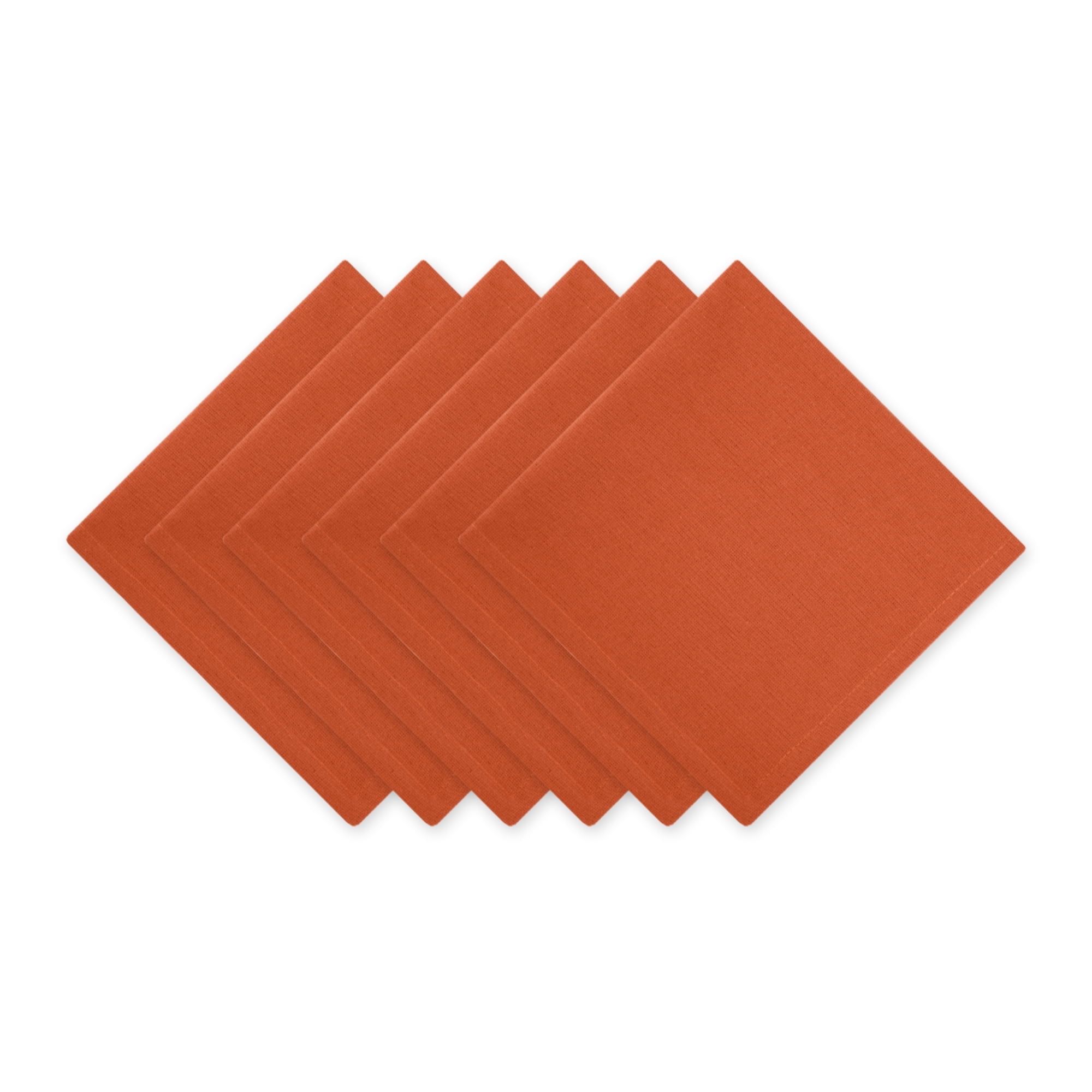 Burnt Orange Cotton Napkin Set, 20x20, 6 Piece