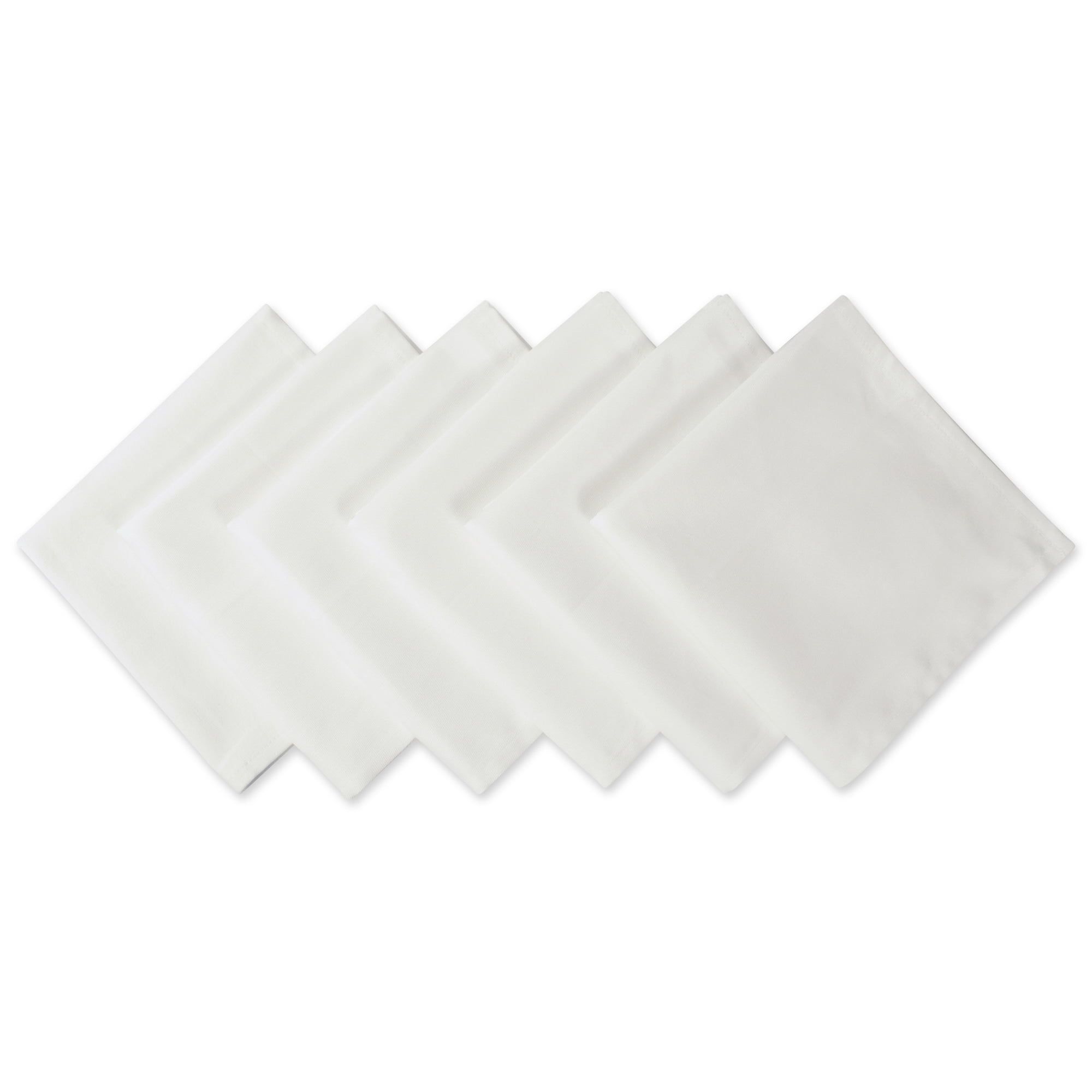 White Solid Polyester Napkins Set of 6, 18x18