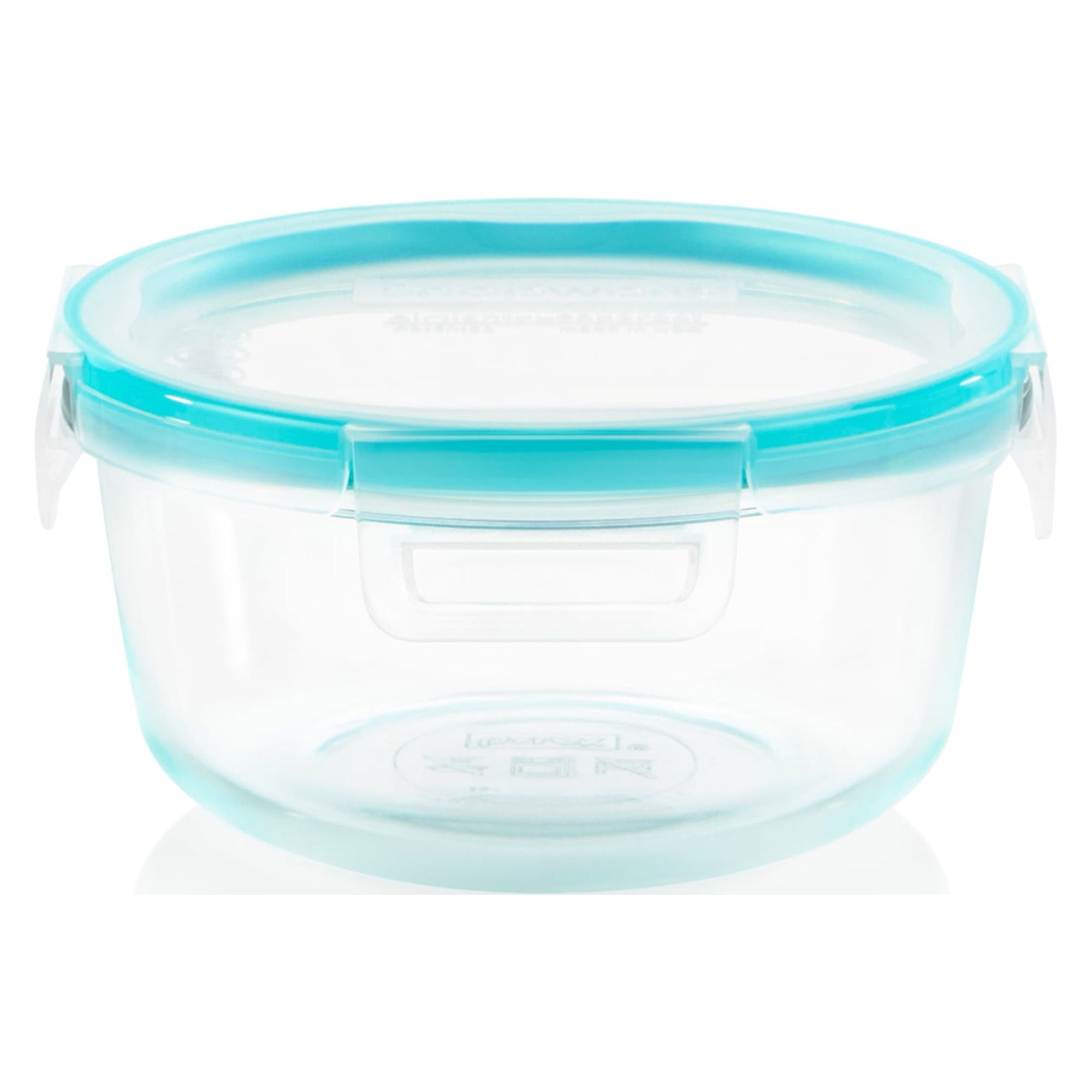 Clear Glass Meal Prep Bowl with Snap Lid, 4 Cups